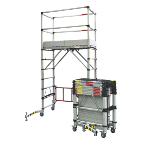 Echafaudage roulant aluminium tout terrain
